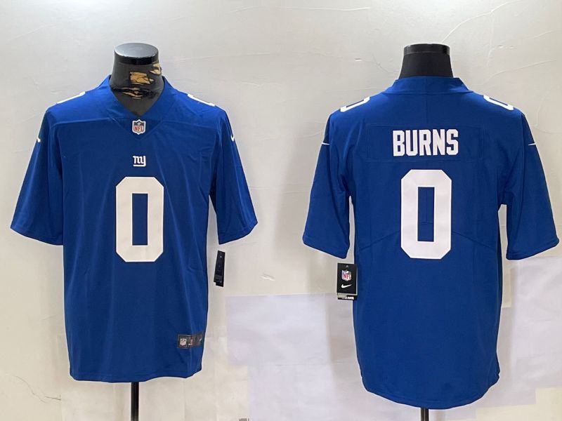 Men New York Giants #0 Burns Blue 2024 Nike Vapor Limited NFL Jersey style 3->new york giants->NFL Jersey